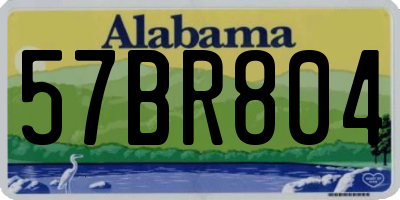 AL license plate 57BR804