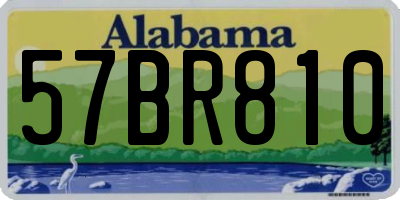 AL license plate 57BR810