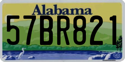 AL license plate 57BR821