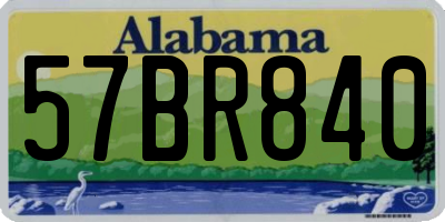 AL license plate 57BR840