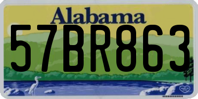 AL license plate 57BR863