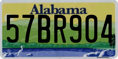 AL license plate 57BR904