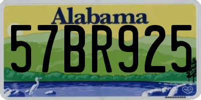 AL license plate 57BR925