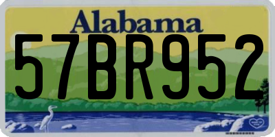 AL license plate 57BR952