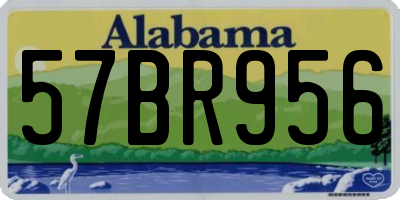 AL license plate 57BR956