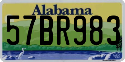 AL license plate 57BR983