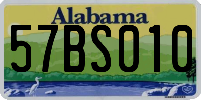 AL license plate 57BS010