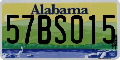 AL license plate 57BS015