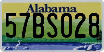 AL license plate 57BS028