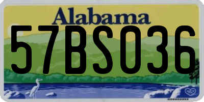 AL license plate 57BS036