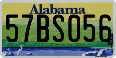 AL license plate 57BS056