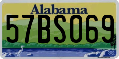 AL license plate 57BS069