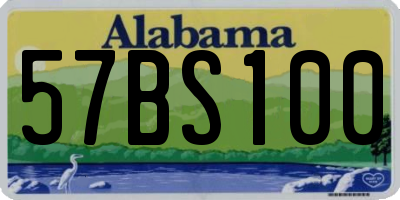 AL license plate 57BS100