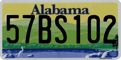 AL license plate 57BS102