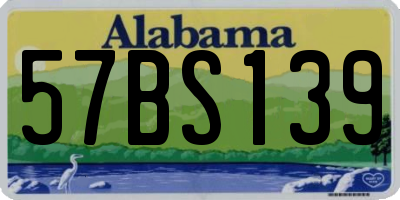 AL license plate 57BS139