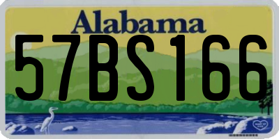 AL license plate 57BS166