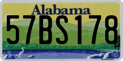 AL license plate 57BS178