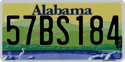AL license plate 57BS184