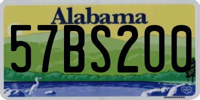 AL license plate 57BS200