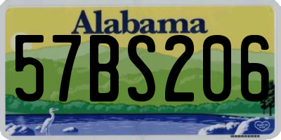 AL license plate 57BS206