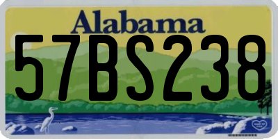 AL license plate 57BS238
