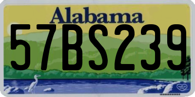 AL license plate 57BS239