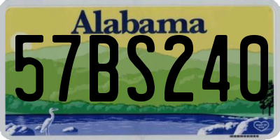 AL license plate 57BS240