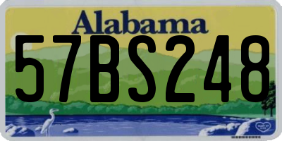 AL license plate 57BS248