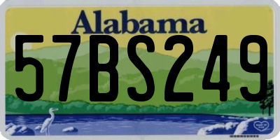 AL license plate 57BS249