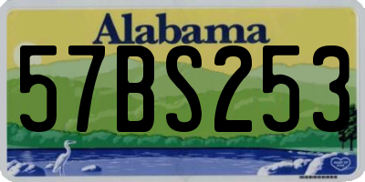 AL license plate 57BS253