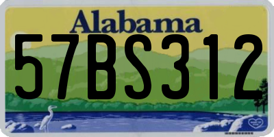 AL license plate 57BS312
