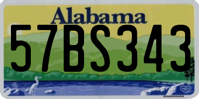 AL license plate 57BS343