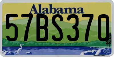 AL license plate 57BS370