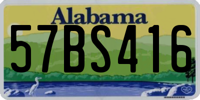 AL license plate 57BS416