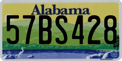 AL license plate 57BS428