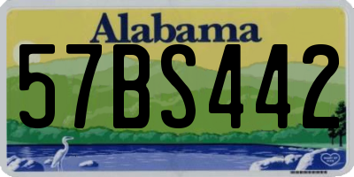 AL license plate 57BS442