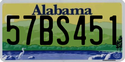 AL license plate 57BS451