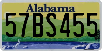 AL license plate 57BS455