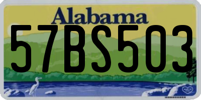 AL license plate 57BS503