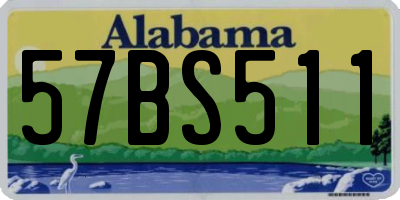 AL license plate 57BS511