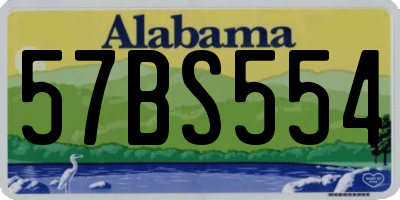 AL license plate 57BS554