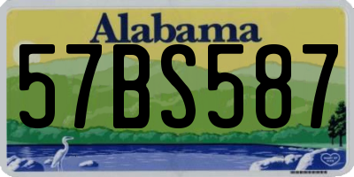 AL license plate 57BS587