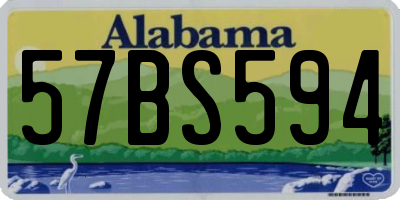 AL license plate 57BS594