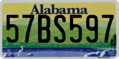 AL license plate 57BS597