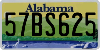 AL license plate 57BS625