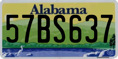 AL license plate 57BS637