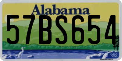 AL license plate 57BS654