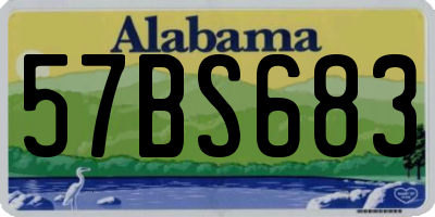 AL license plate 57BS683