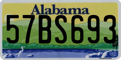 AL license plate 57BS693