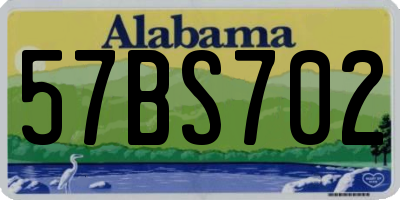 AL license plate 57BS702